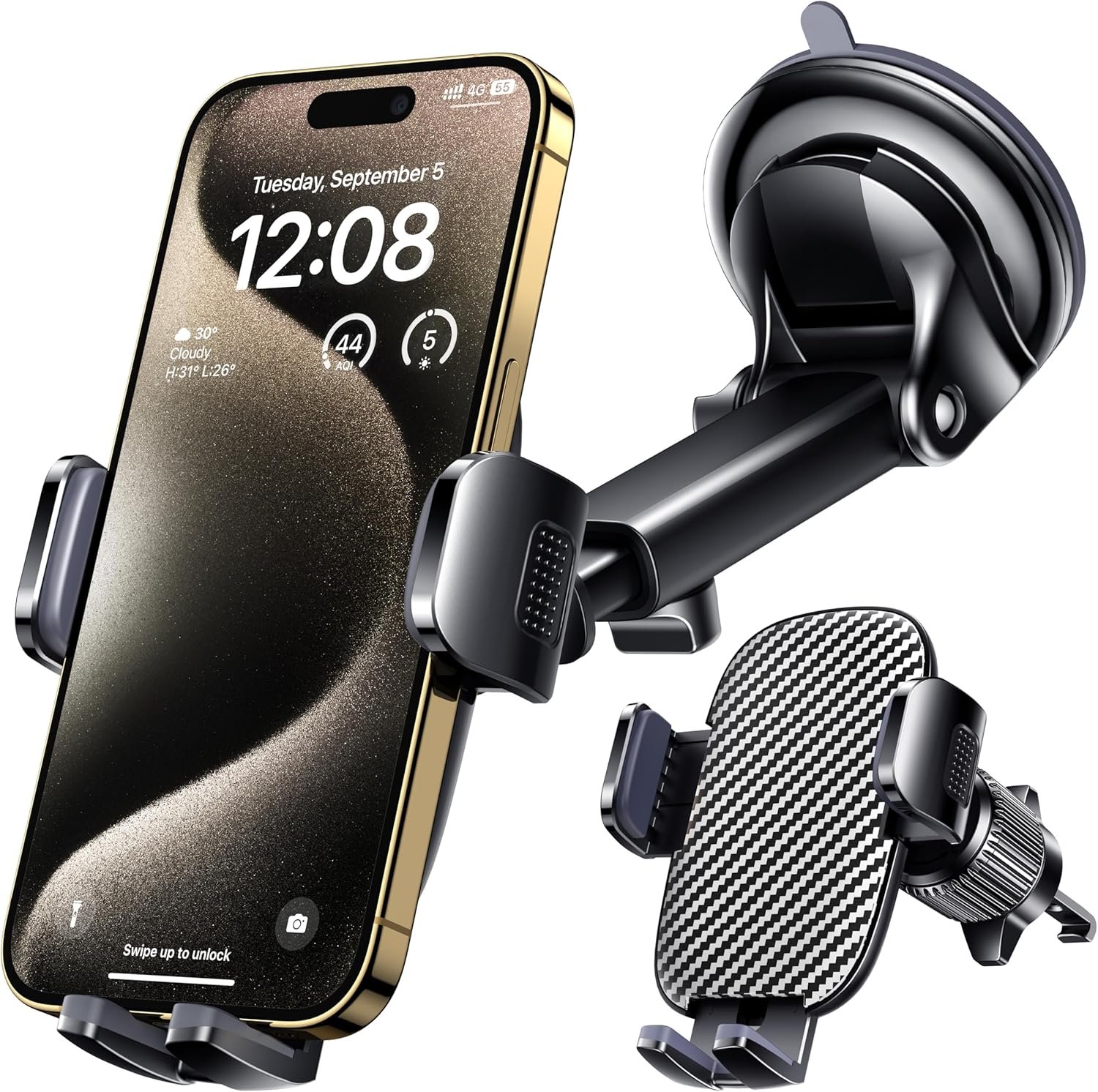 Multifunctional car phone mount